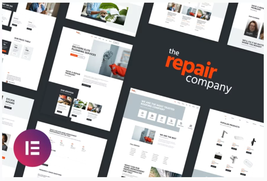 Renovirta - Plumbing & Repair Elementor Template Kit
