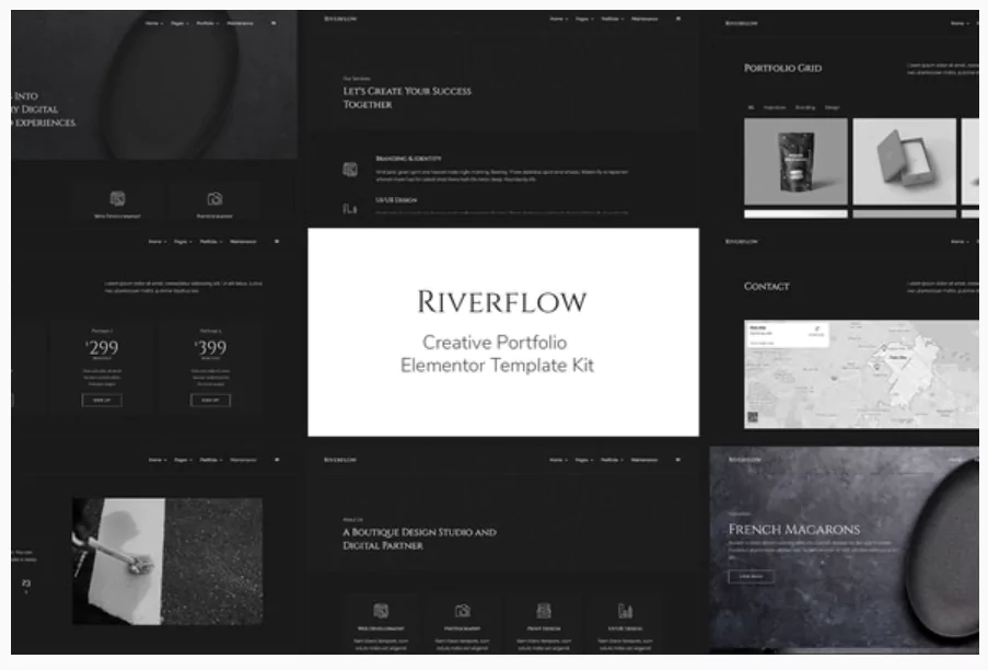 Riverflow - Creative Portfolio Elementor Template Kit