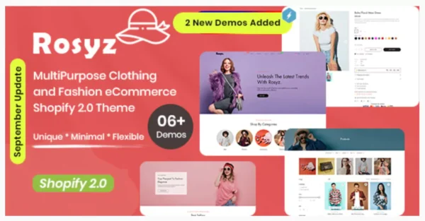 Rosyz - MultiPurpose Clothing and Fashion eCommerce Shopify 2.0 Theme