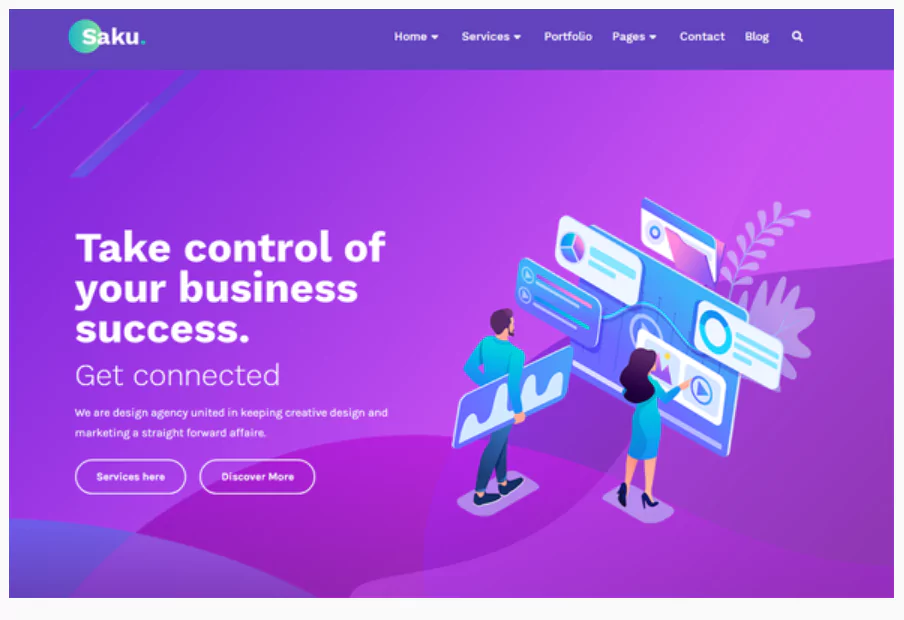Saku - Business Agency Elementor Template Kit