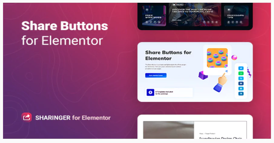 Sharinger – Share Buttons for Elementor