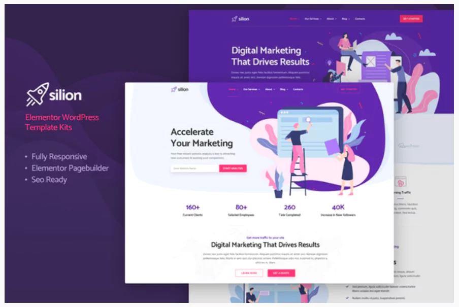 Silion - Digital Marketing Elementor Template Kit
