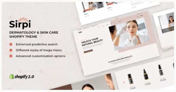 Sirpi - Beauty Cosmetics, Skincare Shopify Theme
