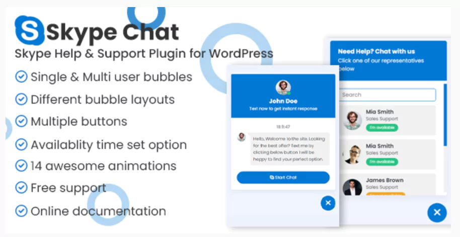 Skype Chat Support Pro WordPress Plugin