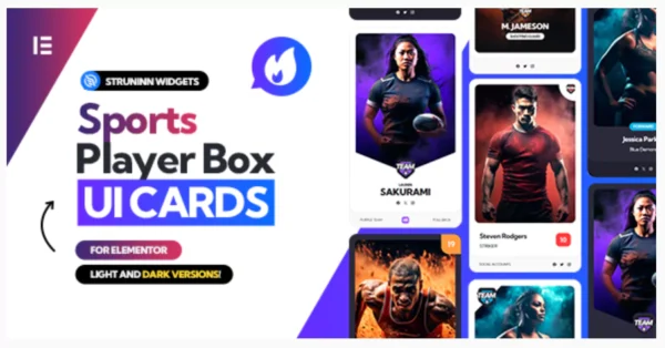 Struninn - Sports Player - UI Cards for Elementor