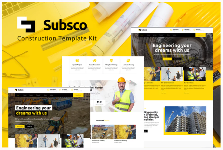 Subsco - Construction Elementor Template Kit