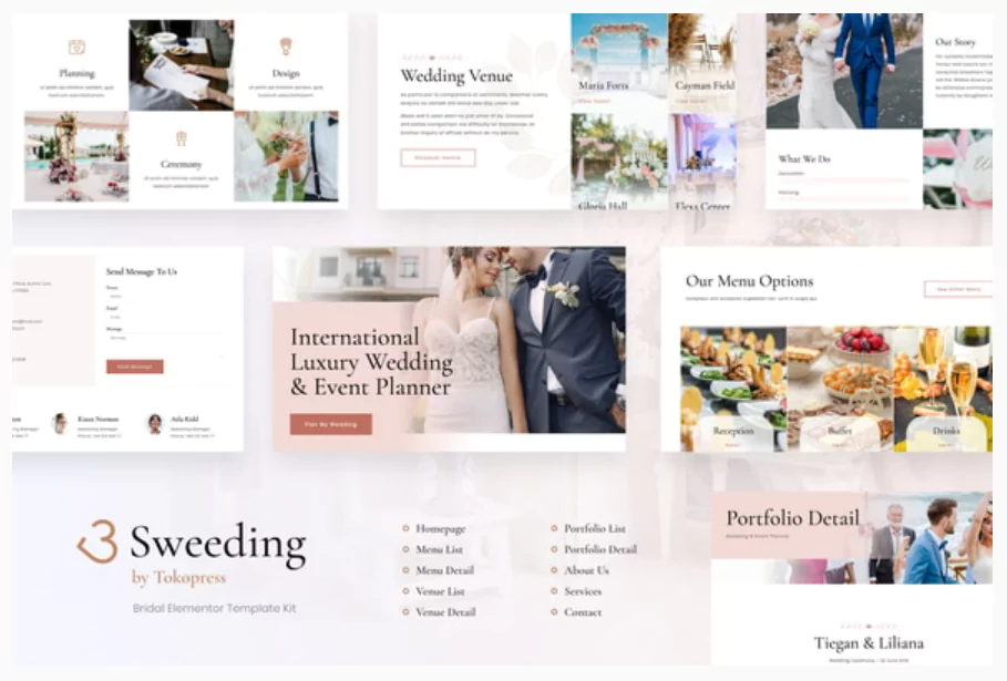 Sweeding | Wedding Event Invitation Elementor Template Kit