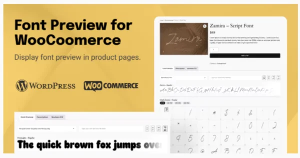 TW Font Preview for WooCommerce