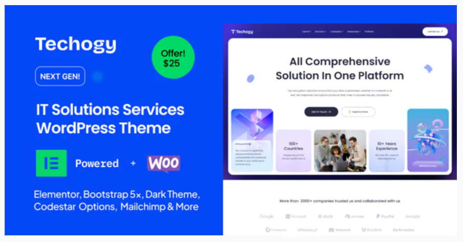 Techogy - IT Service And Technology WordPress Theme