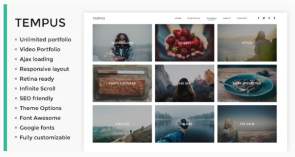 Tempus - Photography WordPress Theme