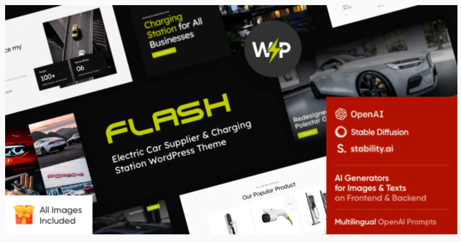 The Flash - Electric Car & Charging Station WordPress Theme