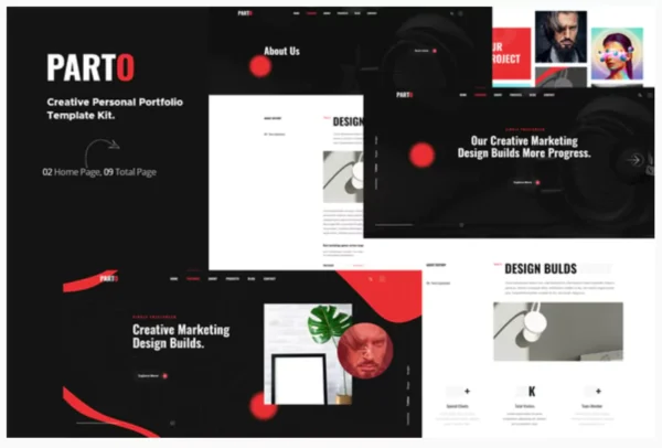 parto-creative-personal-portfolio-elementor-template-kit