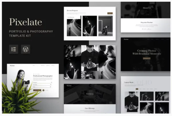 pixelate-portfolio-photography-elementor-template-kit