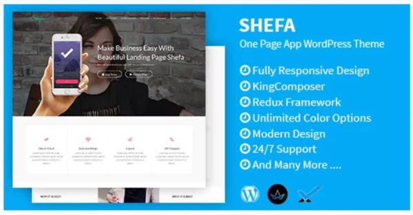 Shefa - One Page App WordPress Theme