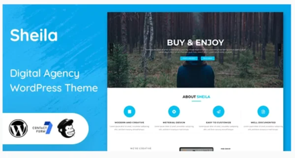 Sheila - Material Design Agency WordPress Theme