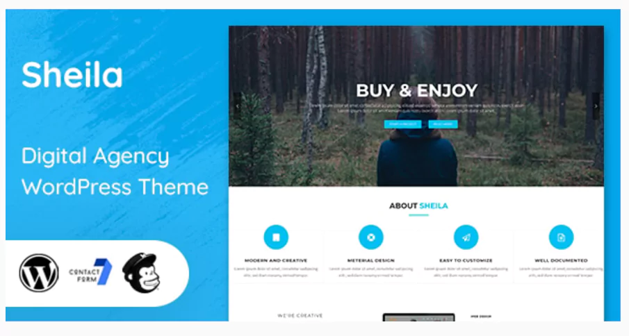 Sheila - Material Design Agency WordPress Theme