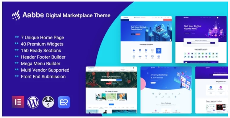 Aabbe – Digital Marketplace WordPress Theme