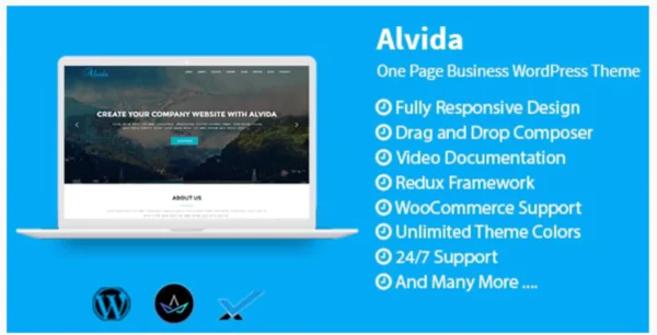 Alvida - One Page Business WordPress Theme