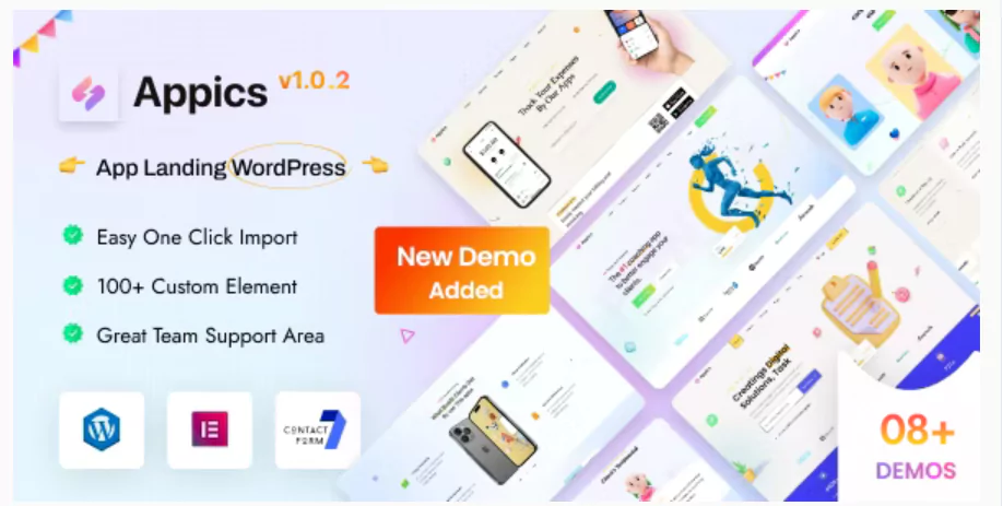 Appics - App Landing Page WordPress Theme