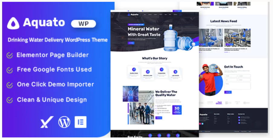 Aquato – Drinking Water Delivery WordPress Theme