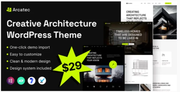 Arcatec - Architecture & Interiors WordPress Theme