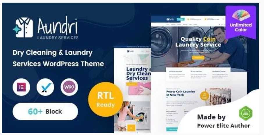 Aundri - Dry Cleaning Services WordPress Theme + RTL