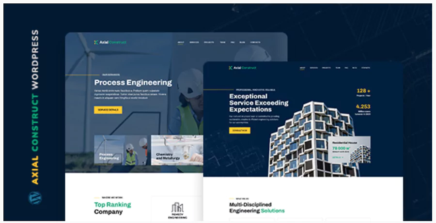 Axial – Construction Company WordPress Theme