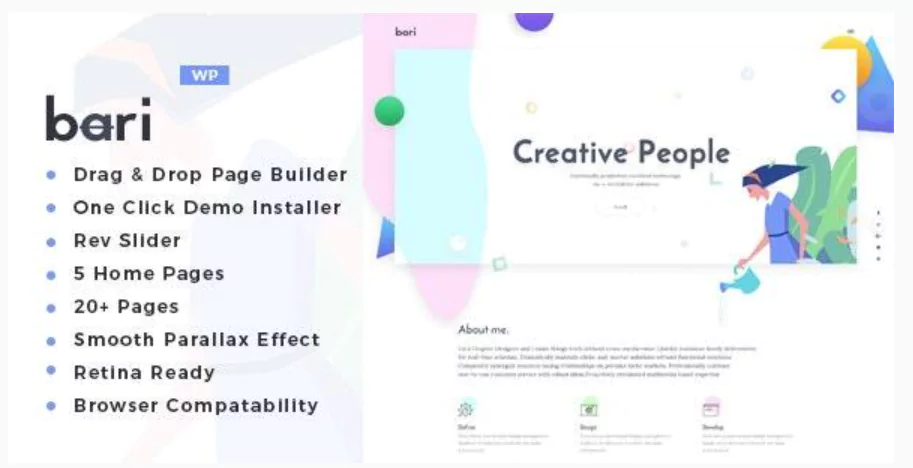 Bari - Portfolio and SEO /Digital Agency WordPress Theme