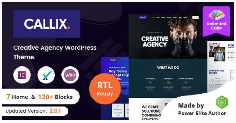Callix - Creative Agency WordPress Theme + RTL