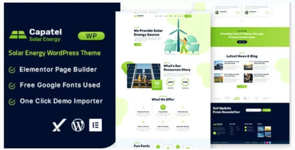 Capatel – Solar Energy WordPress Theme