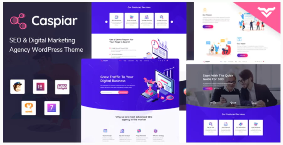Caspiar | Digital Marketing & Agency WordPress Theme