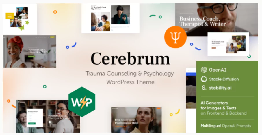 Cerebrum - Counseling & Psychology WordPress Theme