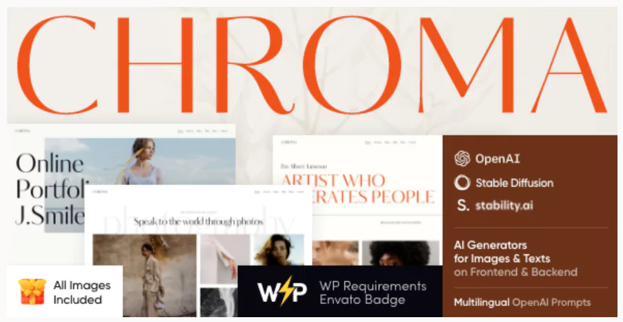 Chroma - Photography Portfolio WordPress Theme