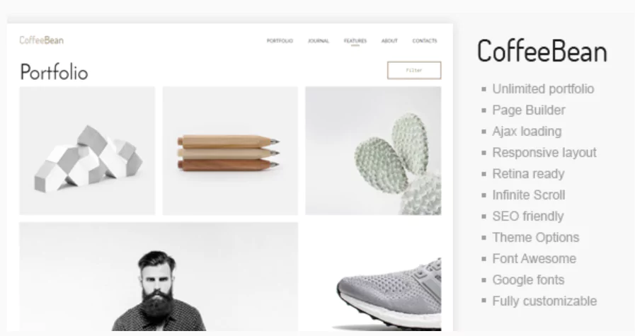 CoffeeBean - Portfolio and Blogging WordPress Theme