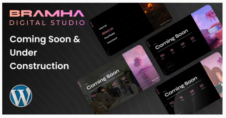 Coming Soon & Under Construction WordPress Theme - Bramha