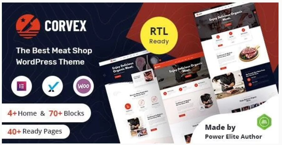 Corvex - Butcher & Meat Shop WordPress Theme + RTL