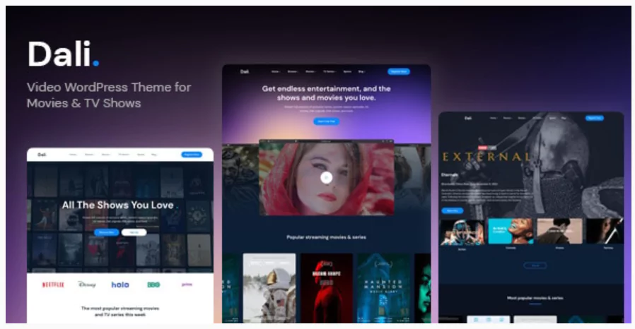 Dali - Movies & TV Shows WordPress Theme