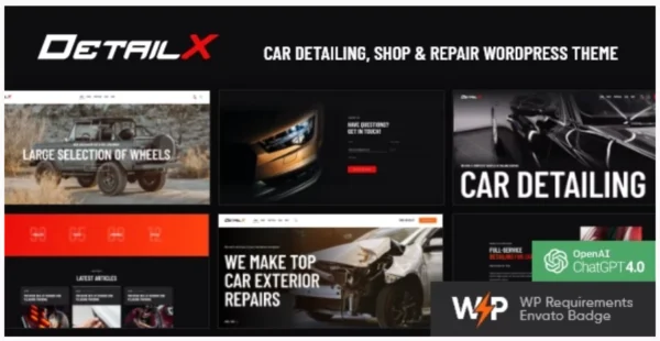 DetailX - Car Detailing, Shop & Repair Theme