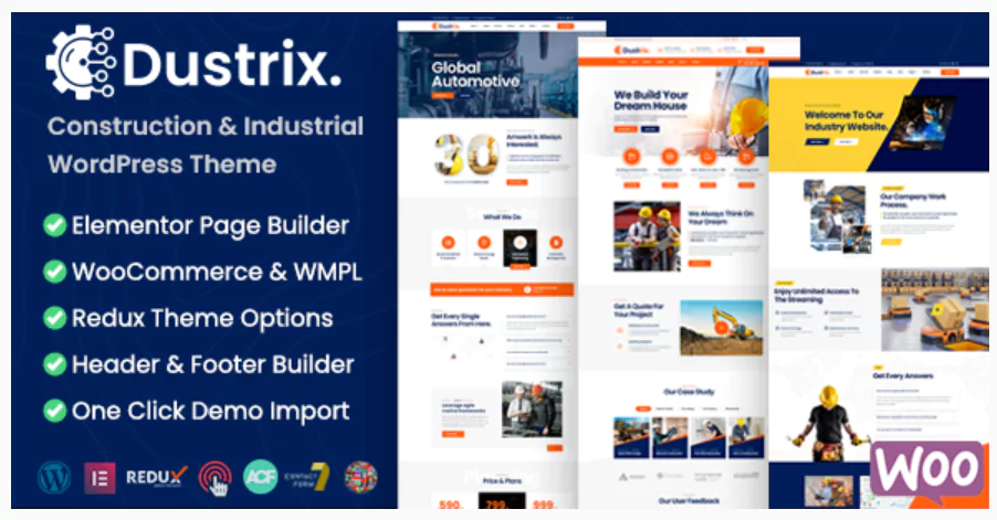 Dustrix - Construction and Industry WordPress Theme
