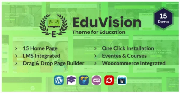 Eduvision - Online Course Multipurpose Education WordPress Theme
