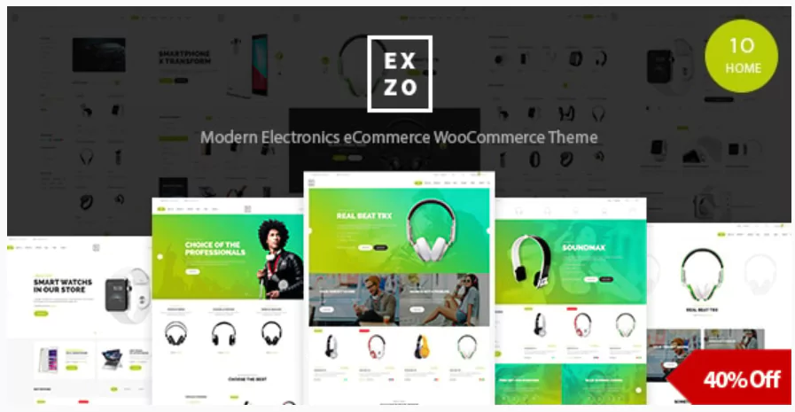Electronics eCommerce WordPress Woocommerce Theme - Exzo