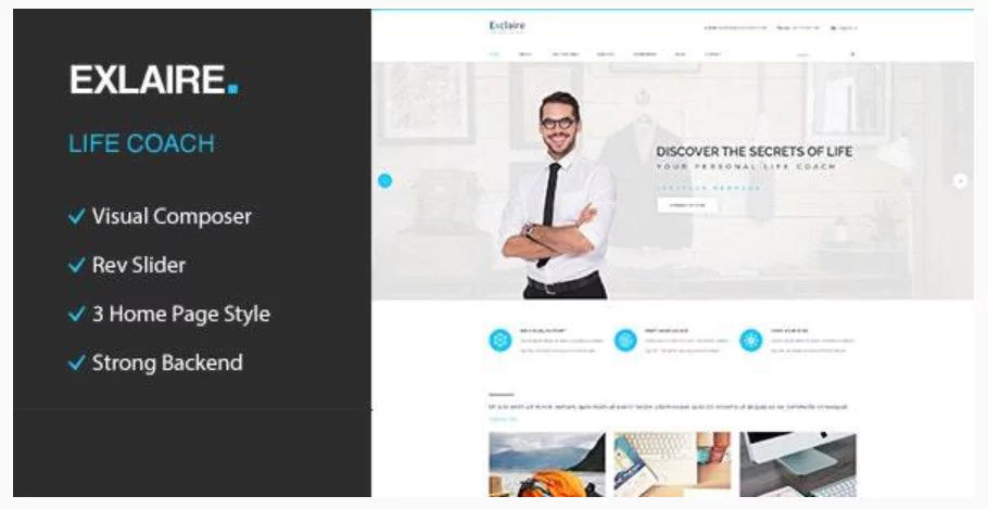 Exclaire – Personal Development Coach WordPress Theme