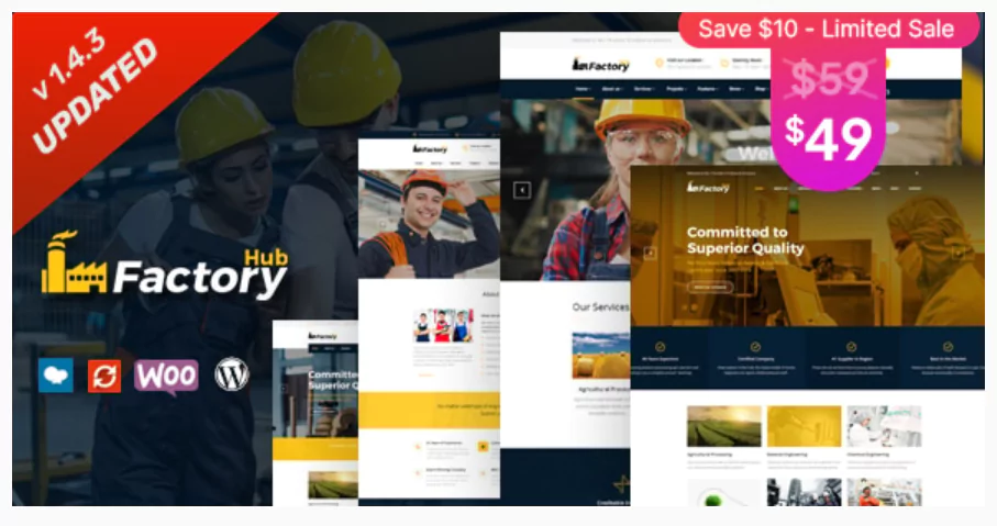 Factory HUB - Industry and Construction WordPress Theme