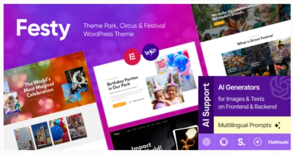 Festy - Theme Park, Circus & Festival WordPress Theme