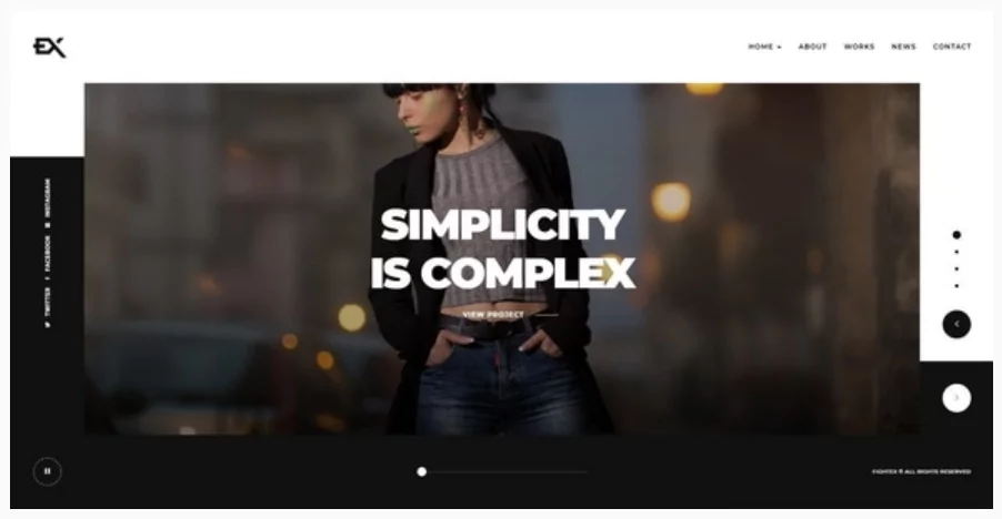 Fightex - Showcase Portfolio Template