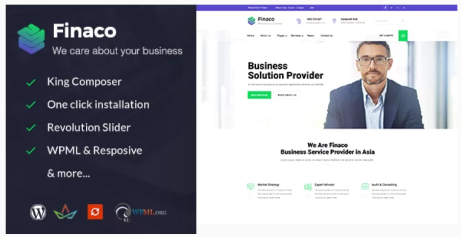Finaco - Consulting & Business WordPress Theme