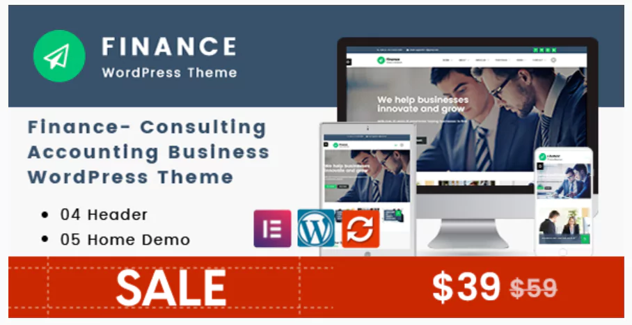 Finance - Consulting, Accounting WordPress Theme