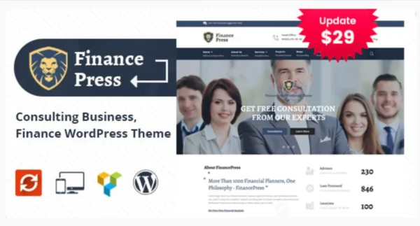 Finance Press - Consulting Business WordPress Theme