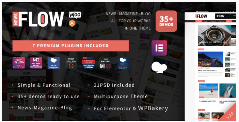Flow News - Magazine and Blog WordPress Theme
