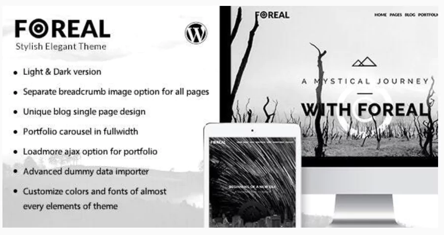 Foreal - Director, Writer WordPress Theme